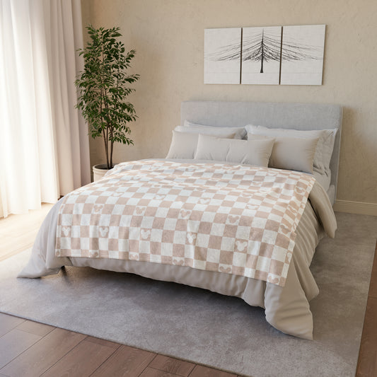 Oh Mickey (tan) Plush Blanket