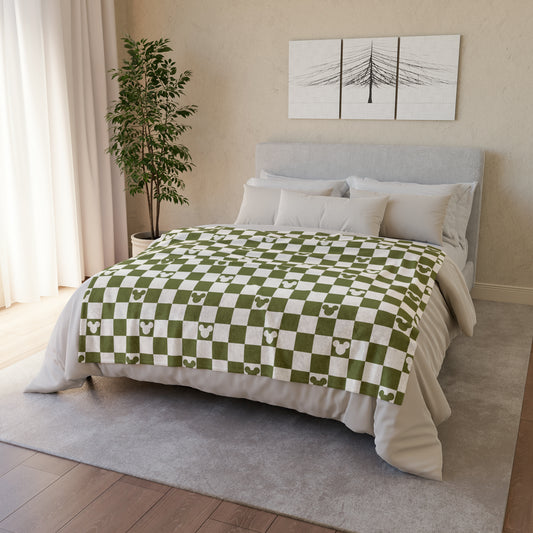 Oh Mickey (green) Plush Blanket