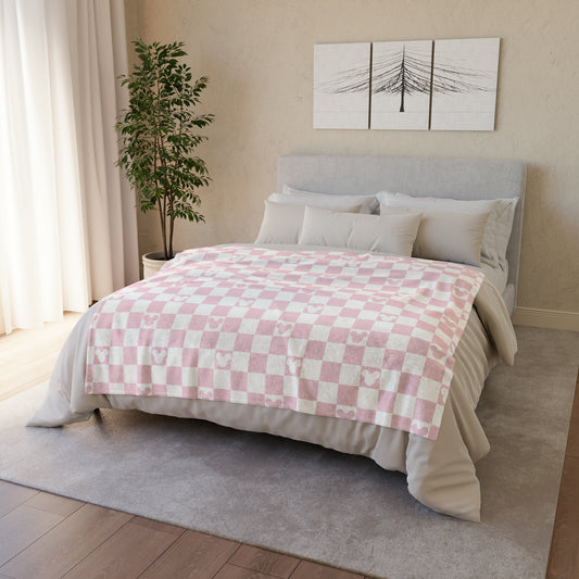 Oh Mickey (pink) Plush Blanket