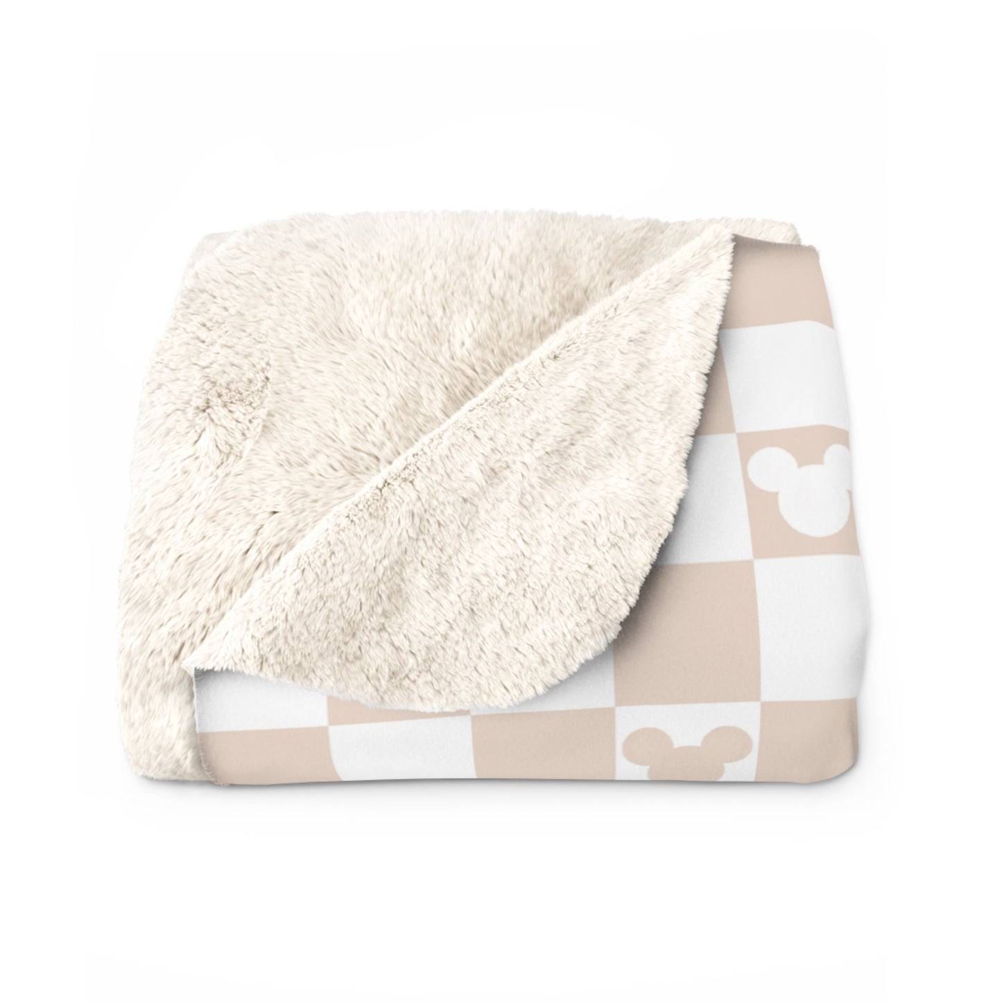 Oh Mickey (tan) Sherpa Fleece Blanket