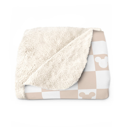 Oh Mickey (tan) Sherpa Fleece Blanket
