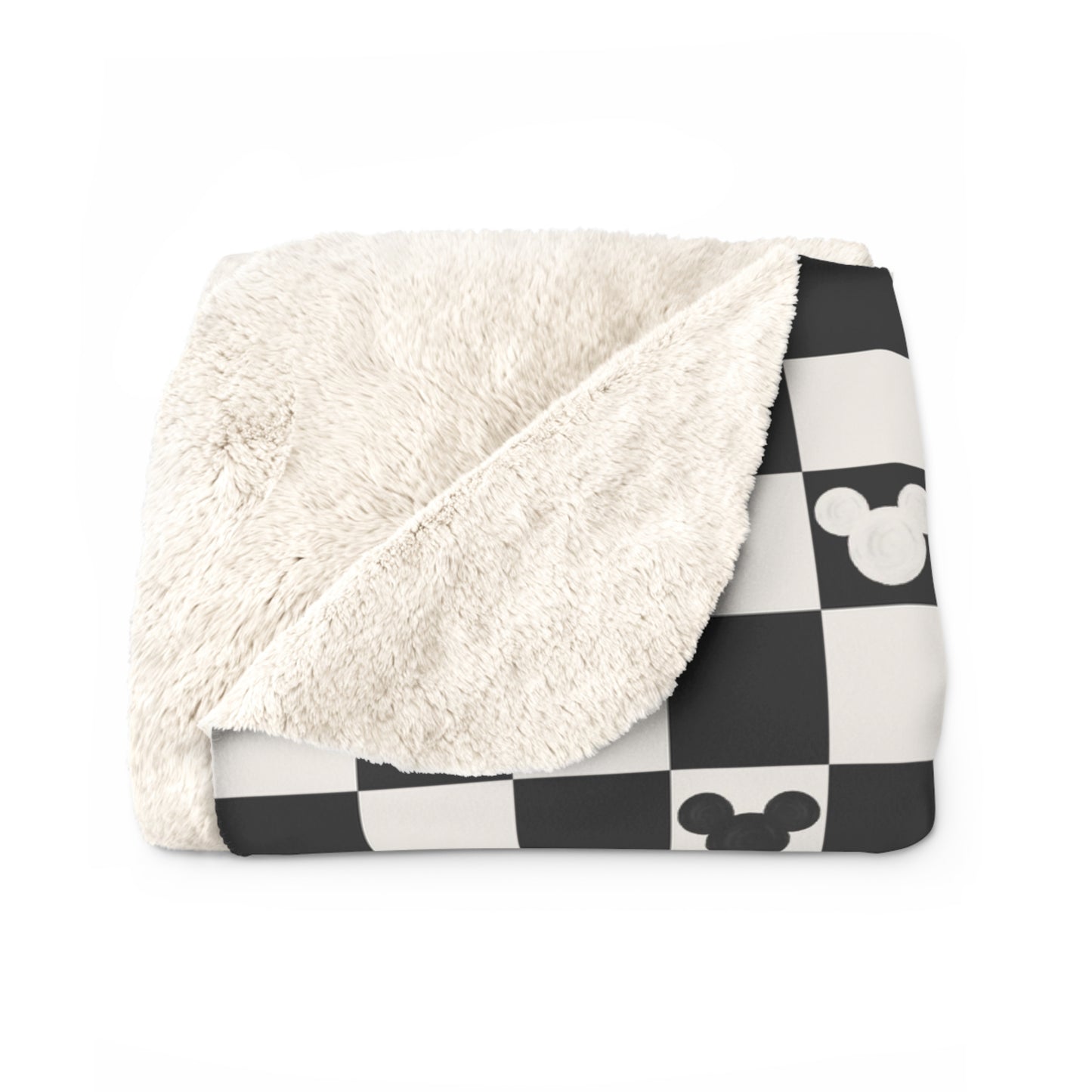 Oh Mickey (black) Sherpa Fleece Blanket