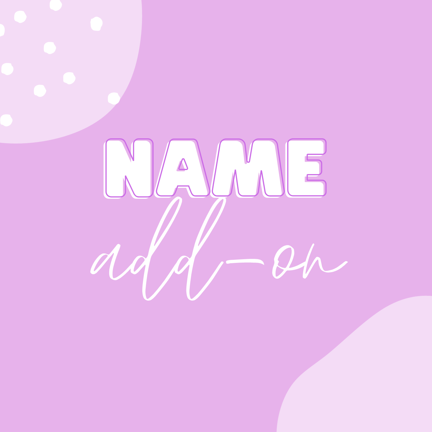 Vinyl Name Add-on – JCB Designs Co